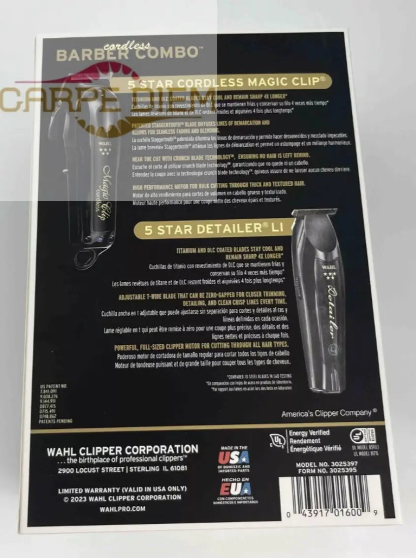 新品並行!ウォール Wahl Cordless Magic Clip&Detailer Set 2台セット! Carpediem TOKYO・カーペディエム